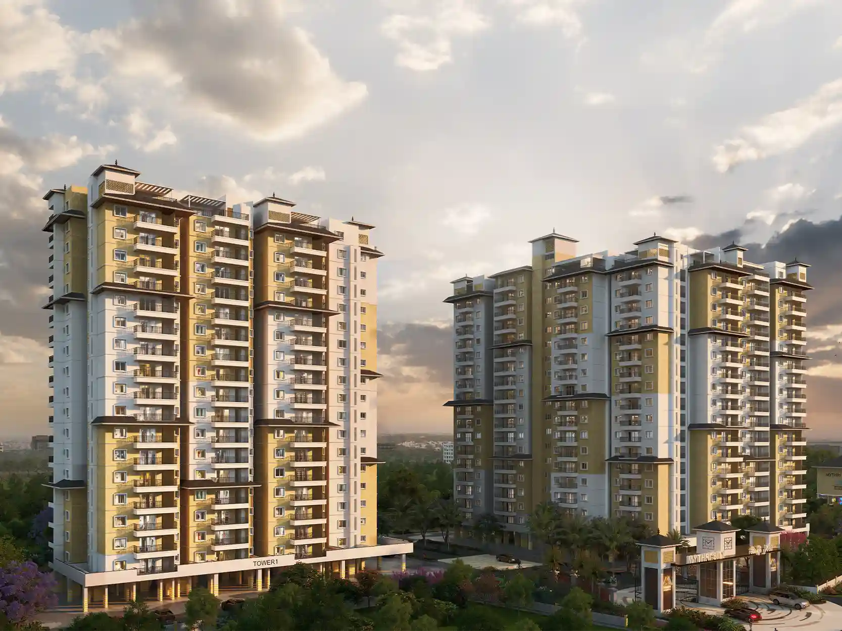 Mythri Sity 2.5 BHK apartment layout in the Sarjapur Road area
